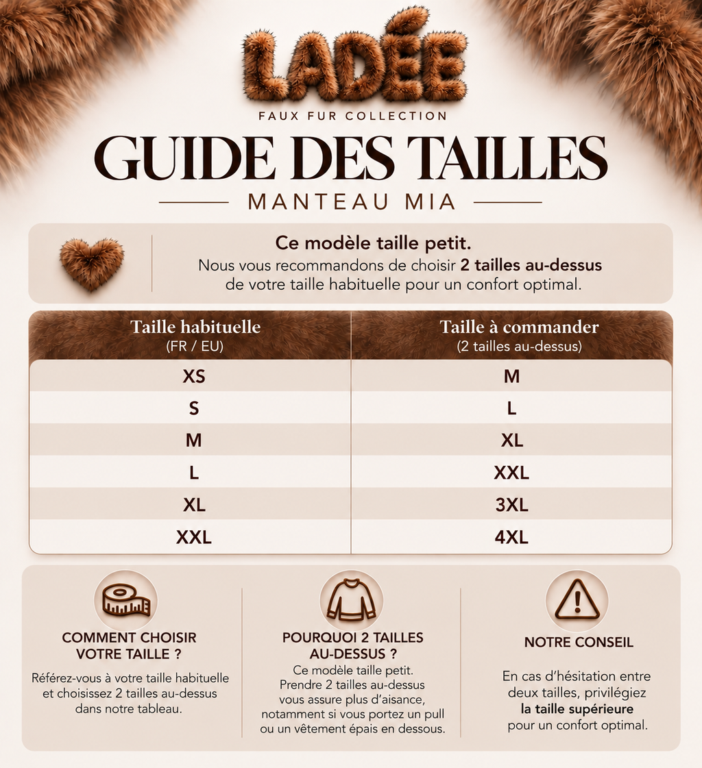 MIA - 
Manteau Mi-Long en Fausse Fourrure
